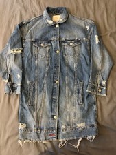 giacca denim blu invecchiato