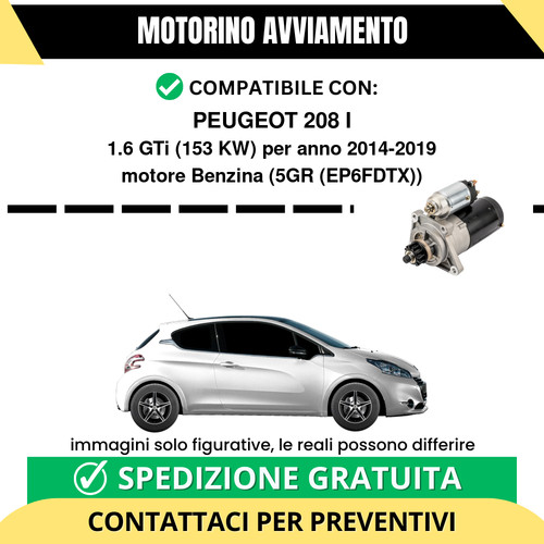 Motorino avviamento peugeot - avviamento,