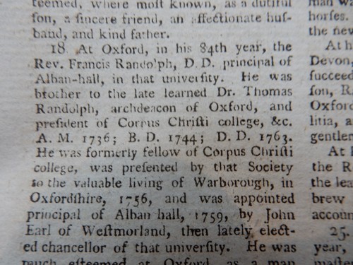 Francis randolph principal - francis, of