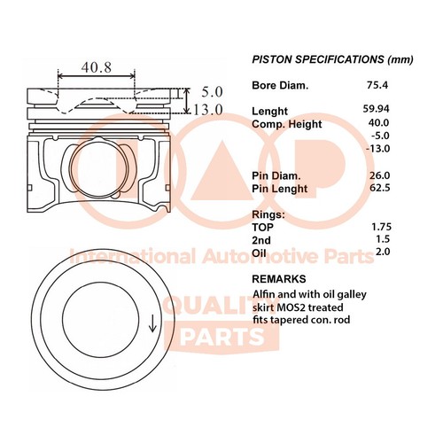 Serie pistoni completi - pistoni,
