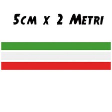 Adesivo fascia striscia TRICOLORE cm 200 x 50 ITALIA bandiera italiana (2 Metri)