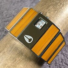 Orologio Analogico Nixon Rotolog Uomo Formale Legno Acciaio Inox 35mm Quarzo 7 3/4"