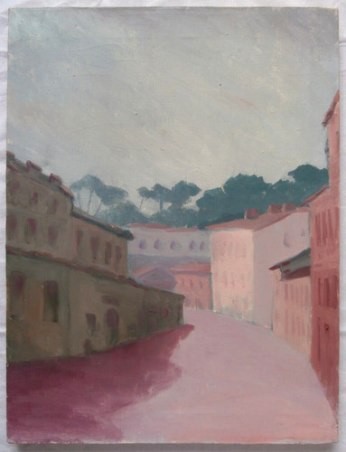 Dipinto paesaggio scorcio - paesaggio, di