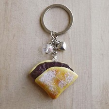 Portachiavi Crepes con Nutella in Fimo – Miniatura Artigianale Fatto a Mano