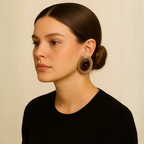 Orecchini donna ovali con