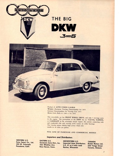 1956 dkw auto - 3=6, union