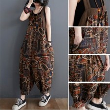 Salopette In Cotone Stampata