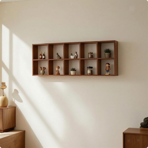 Mensola legno con 10 - in,