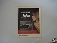 advertising Pubblicità 1972 AUTORADIO EUROVOX LOLA