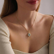Collana acquamarina naturale