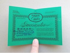 ROLEX Guarantee Warranty