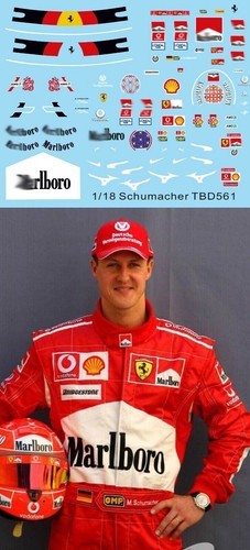 Decals per schumacher f1 - 1/18,
