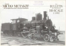 catalogo MICRO METAKIT 1992/1 HO KöniglichBayerische Lokomotivemanu faktur D bb