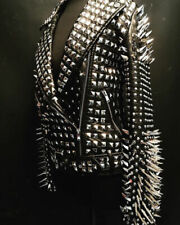 Giacca donna nera intera punk