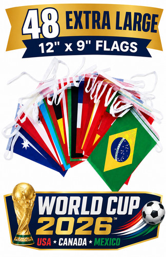 Enorme bunting mondiali - bunting, di