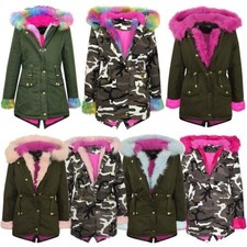 Bambine Camouflage Parka Finta