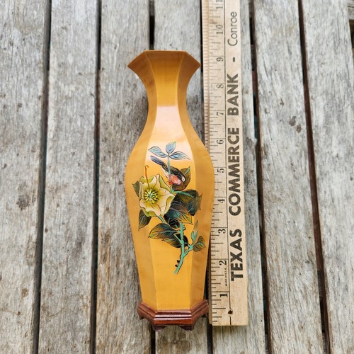 Vaso cinese vintage legno - vaso,