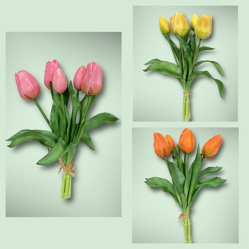 Bouquet tulipani finti - di,