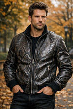 Bomber da uomo in vera pelle