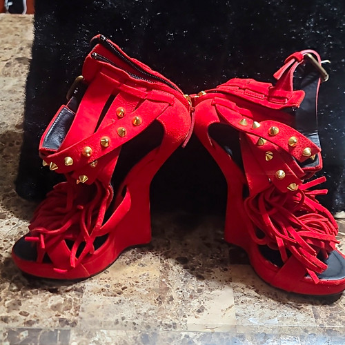 Giuseppe zanotti red suede - giuseppe,
