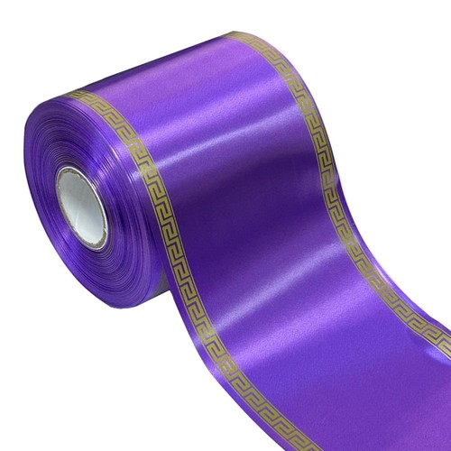Nastro funebre viola con greca - funebre,