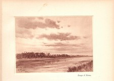 IL FIUME TICINO PRESSO VIGEVANO STAMPA ANTICA del 1932 Antique print