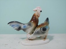  PORCELLANA TEDESCA GALLO CERAMICA VINTAGE GERMANIA PRIMO 900 ANIMALI