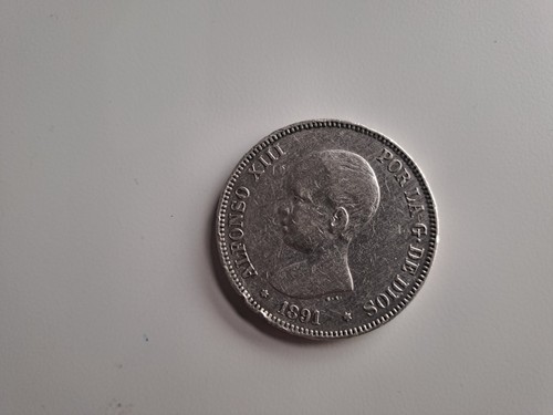 España pesetas plata 1891 - 5,