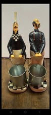 2 Statuette Da Cucina Chef Parigini Con Contenitore