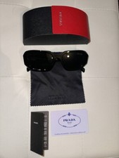 PRADA PR 17WS 1AB5S0 Occhiali da Sole per Donna, Taglia 49 - Neri/Grigi Scuri