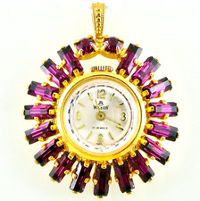 Ciondolo orologio WILSON movimento meccanico funzionante pendente vintage