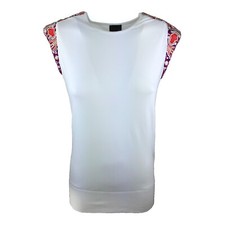 FENDI - T-shirt bianca anni 90 in cotone con spalle ricamate | Taglia 4US 36EU