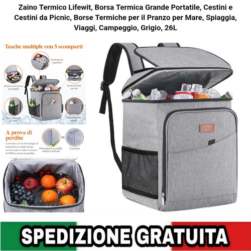 Zaino termico grande portatile - zaino,