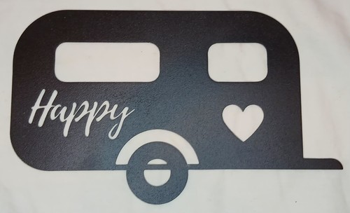 Happy camper metallo wall art - happy,