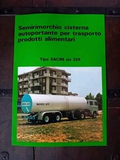SACIM CAMION SEMIRIMORCHIO CISTERNA TRASPORTI ALIMENTARI Brochure originale 