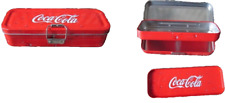 COCA COLA ASTUCCIO METALLO LATTA DOPPIO FONDO PORTA PENNE SCUOLA DA COLLEZIONE
