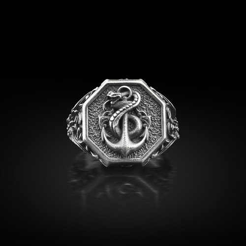 Anello uomo gotico con - uomo,