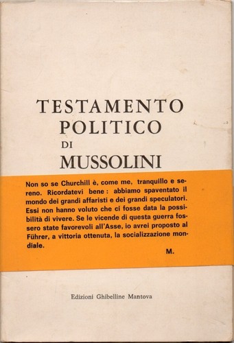 Testamento politico - , di