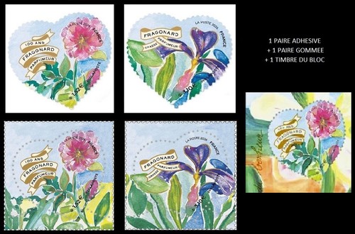 Timbres cœurs fragonard - 5,