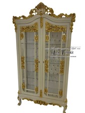 Vetrina cristalliera avorio e