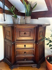 MOBILE PORTA TV ANGOLARE IN LEGNO NOCE 65 X 65 X H75 CM