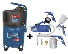 COMPRESSORE SCHEPPACH HC24V ARIA VERTICALE 24 LT LITRI + KIT ACCESSORI 8 PZ