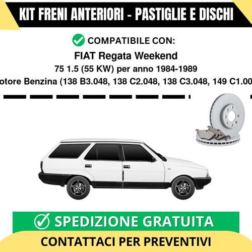 Kit freni anteriori - freni, fiat