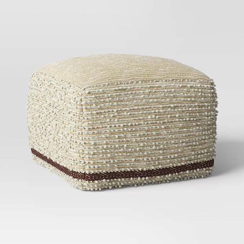 Pouf soglia quadrato lana - pouf,