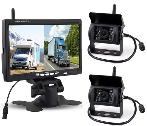 Monitor lcd 2x telecamera - monitor,