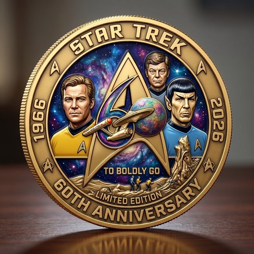 Moneta commemorativa star trek - moneta,