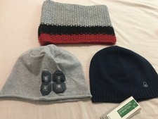 Stock Lotto Benetton Ovs 3 Cuffie Cappelli Collo Bambino 6-9 Anni Nuovo E Usato