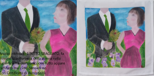 Arazzo dipinto mano - arazzo, a