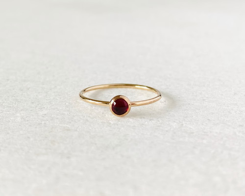 Anello granato lega ottone - lega,