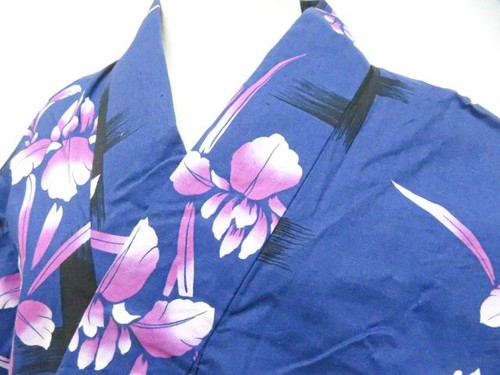 Kimono giapponese yukata - giapponese, blu